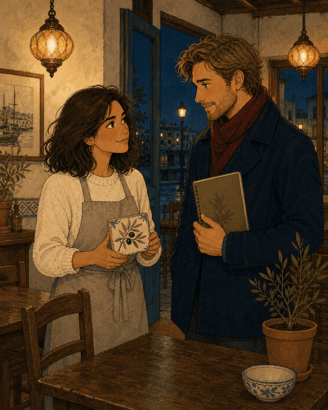 Marina y Sebastian conversan después del concurso.