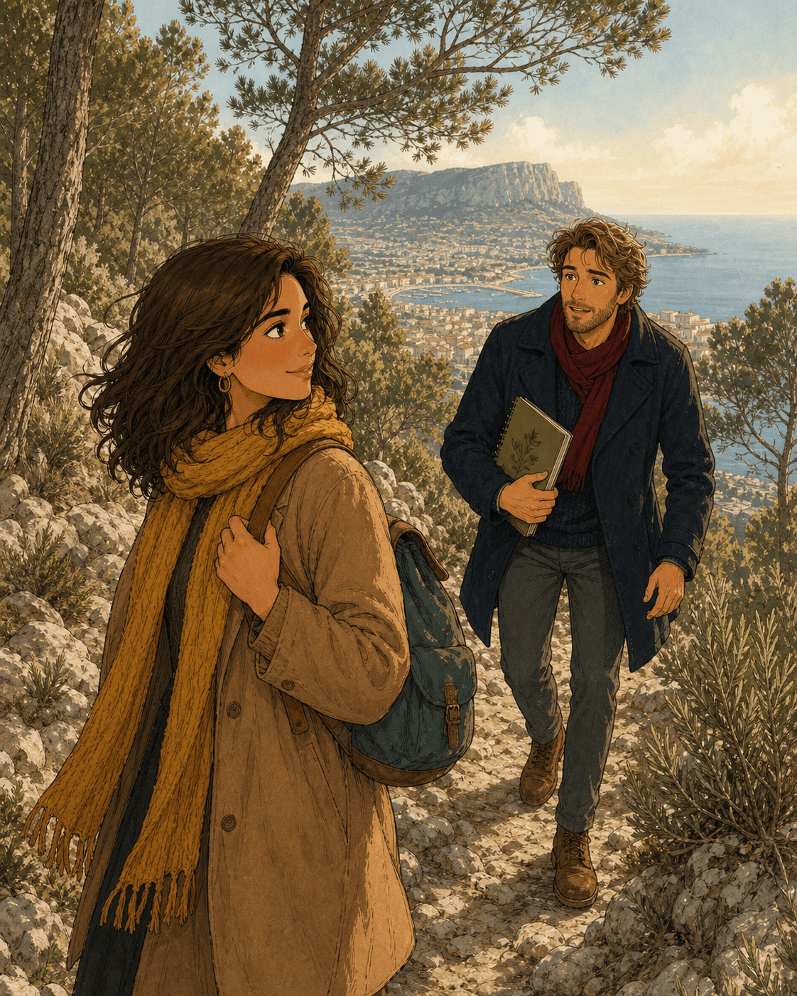 Marina y Sebastian se encuentran en el Montgó.