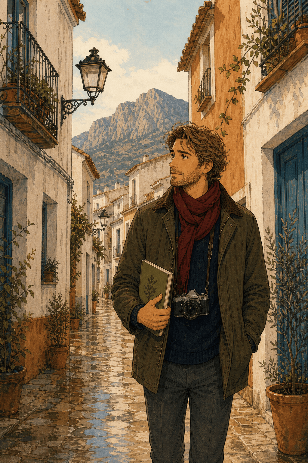 Sebastian pasea con su cámara por Les Roques.
