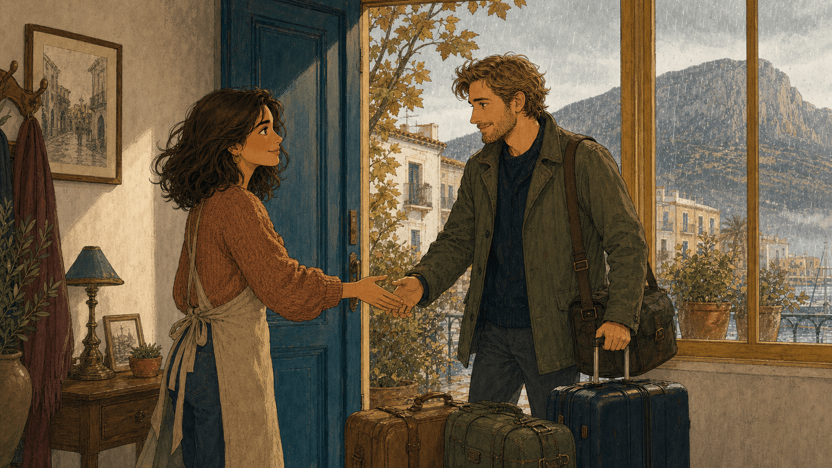 Marina recibe a Sebastian en su casa de Dénia al comienzo de octubre.