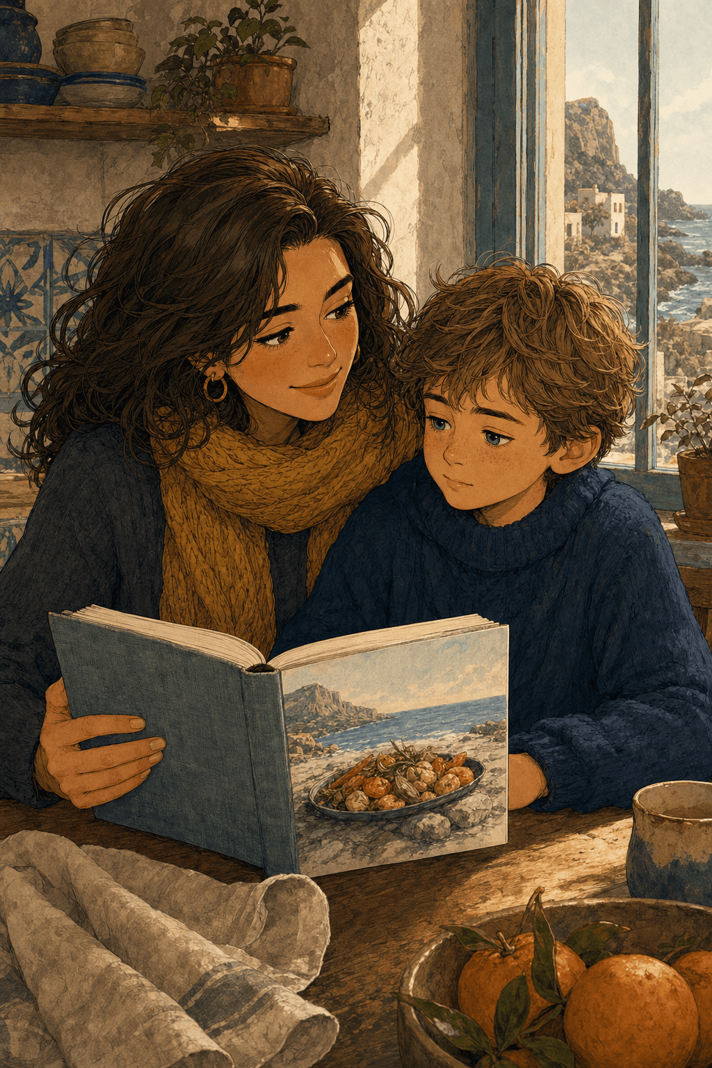 Marina y Adrián abren juntos el libro de su historia.